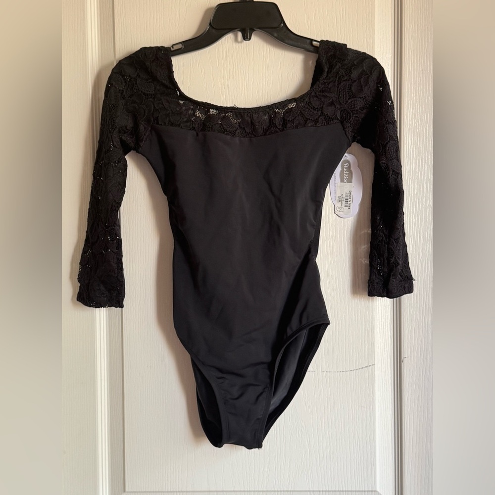 Audition Dancewear Colleen Floral Lace Leotard Adult Medium NEW